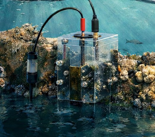 Câmara acrílica de biofouling instrumentada, usada nos experimentos do Bioē